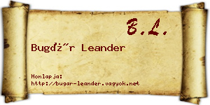 Bugár Leander névjegykártya