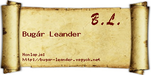 Bugár Leander névjegykártya